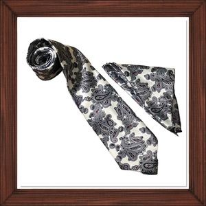 Gianno Italian Import Silk Tie & Handkerchief